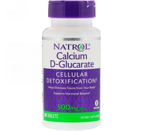 Natrol, Кальция D-глюкарат, 500 мг, 60 таблеток