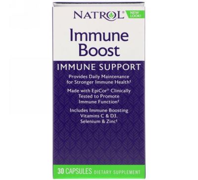 Natrol, Усиление иммунитета, с EpiCor, 30 быстродействующих капсул