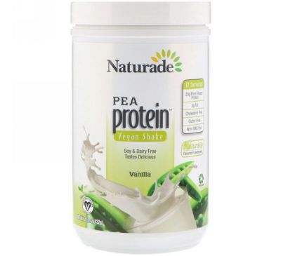Naturade, Pea Protein Vegan Shake,  Vanilla, 15.2 oz (432 g)