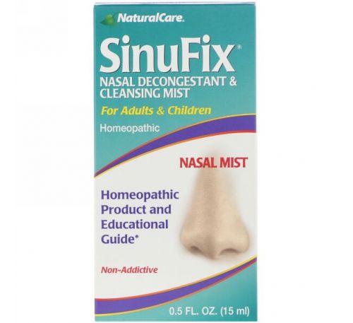 NaturalCare, SinuFix, носовое противозастойное средство, 0,5 жидких унций (15 мл)