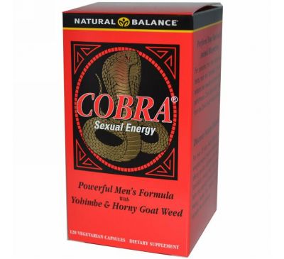 Natural Balance, Сексуальная энергия Cobra, 120 растительных капсул