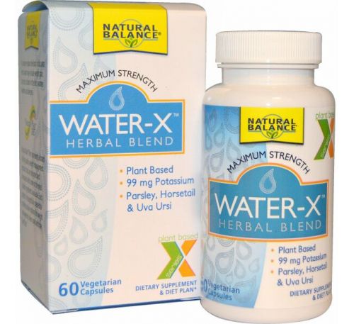 Natural Balance, Water-X, Herbal Blend, 60 Veggie Caps