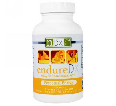 Natural Dynamix (NDX), Добавка Вечная Энергия и Выносливость Endure DX, 30 капсул