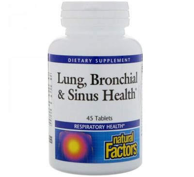 Natural Factors, Lung, Bronchial & Sinus Health, 45 таблеток