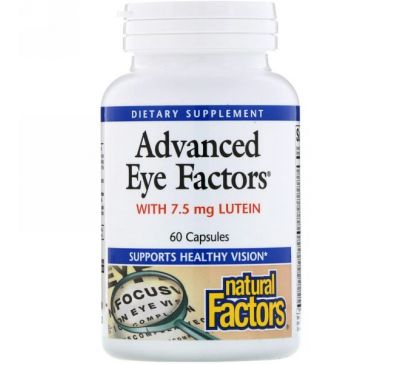 Natural Factors, Передовые глазные факторы, 60 капсул