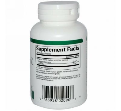 Natural Factors, Пикногенол, 25 мг, 60 капсул