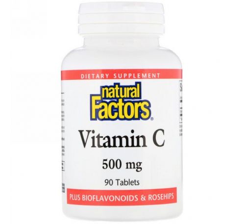 Natural Factors, Vitamin C , 500 mg , 90 Tablets