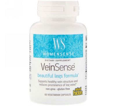 Natural Factors, WomenSense,VeinSense, 60 Vegetarian Capsules