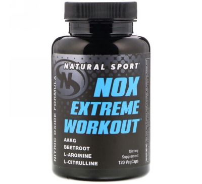 Natural Sport, NOX Extreme Workout, 120 капсул с оболочкой из ингредиентов растительного происхождения