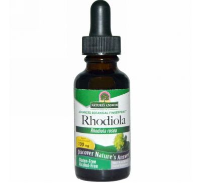 Nature's Answer, Родиола (Rhodiola Rosea), 100 мг, 1 жидкая унция (30 мл)
