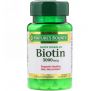 Nature's Bounty, Биотин, 5000 мкг, 60 быстрорастворимых таблеток