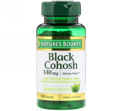 Nature's Bounty, Черный стеблелист, 540 мг, 100 капсул