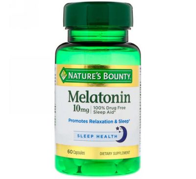 Nature's Bounty, Мелатонин, 10 мг, 60 капсул