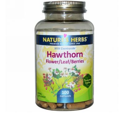 Nature's Herbs, Боярышник, Цветок/Лист/Ягоды, 100 капсул