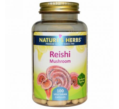 Nature's Herbs, Гриб рейши (трутовик лакированный), 100 вегетарианских капсул