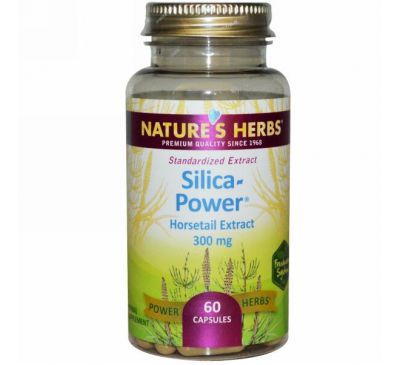 Nature's Herbs, Кремний, 300 мг, 60 капсул