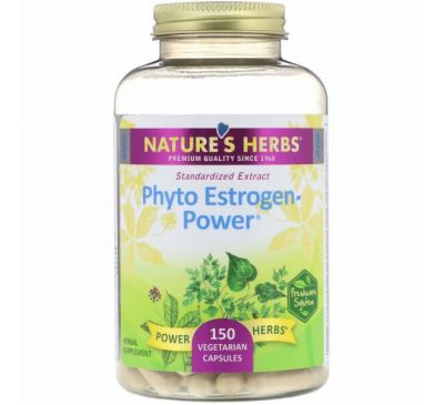 Nature's Herbs, Phyto Estrogen-Power, 150 вегетарианских капсул
