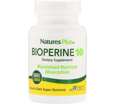 Nature's Plus, Биоперин 10, 90 вегетарианских капсул