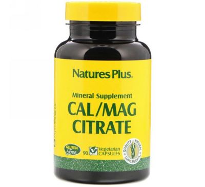 Nature's Plus, Cal/Mag Citrate, 90 Vegetarian Capsules