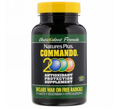 Nature's Plus, Commando 2000, Антиоксидантная защита, 90 таблеток