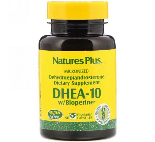 Nature's Plus, DHEA-10 With Bioperine, 90 Veggie Caps