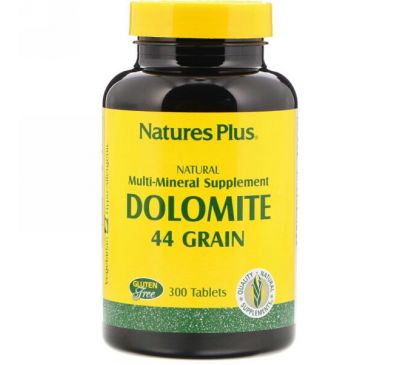 Nature's Plus, Доломит, 44 грана, 300 таблеток