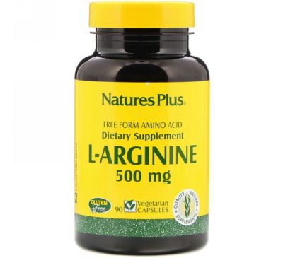 Nature's Plus, L-Arginine, 500 mg, 90 Vegetarian Capsules