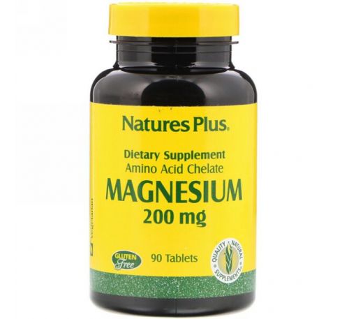 Nature's Plus, Магний, 200 мг, 90 таблеток