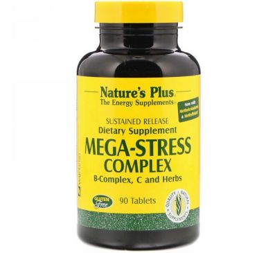 Nature's Plus, Мега-стрессовый комплекс, 90 таблеток