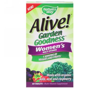 Nature's Way, Alive! Garden Goodness Women's Multivitamin, 60 Tablets