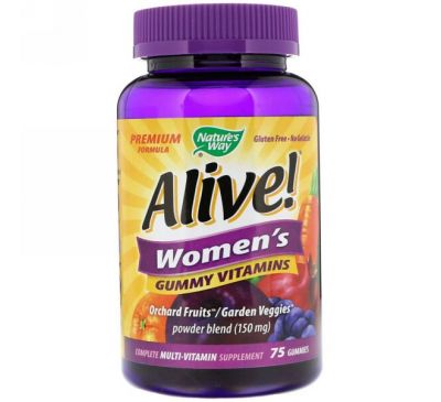 Nature's Way, Alive! Женские жевательные витамины, 75 жевательных мармеладок