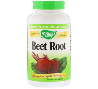 Nature's Way, Beet Root, 500 mg, 320 Vetegarian Capsules