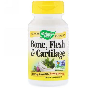 Nature's Way, Bone, Flesh & Cartilage, 440 mg, 100 Veg. Capsules