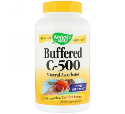 Nature's Way, Буферизованный витамин C-500, 250 капсул