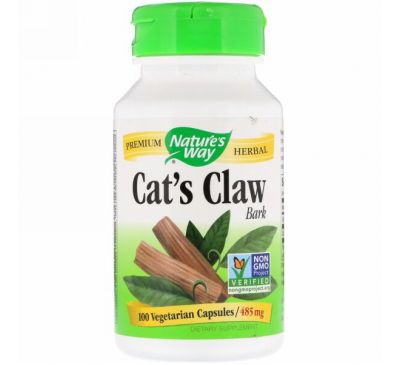 Nature's Way, Cat's Claw Bark, 485 mg, 100 Vegetarian Capsules