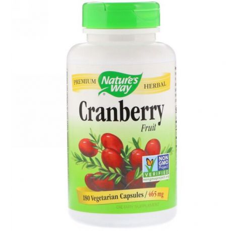 Nature's Way, Cranberry Fruit, 465 mg, 180 Vegetarian Capsules