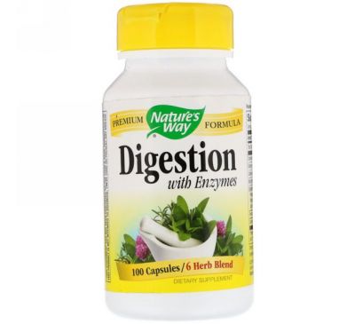 Nature's Way, Digestion, with Enzymes, 100 Capsules