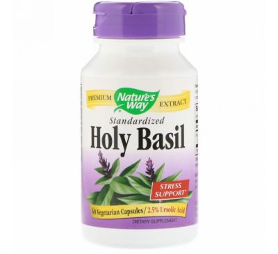 Nature's Way, Holy Basil, Standardized, 60 Vegetarian Capsules