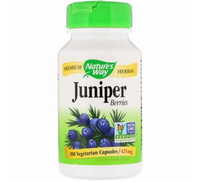 Nature's Way, Juniper Berries, 425 mg, 100 Vegetarian Capsules