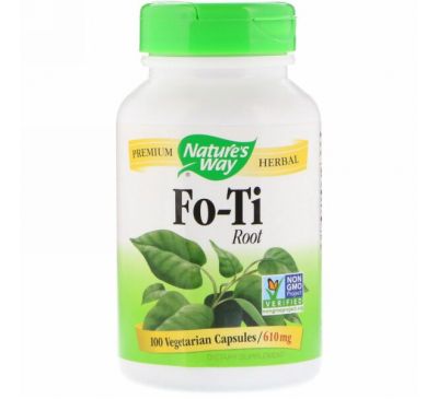 Nature's Way, Корень Fo-Ti, 610 мг, 100 растительных капсул