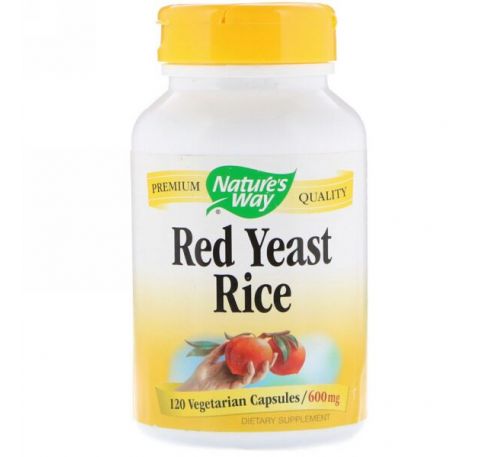 Nature's Way, Красный ферментированный рис, 600 мг, 120 вегетарианских капсул