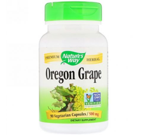 Nature's Way, Oregon Grape , 500 mg, 90 Vegetarian Capsules