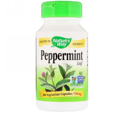 Nature's Way, Peppermint Leaf, 350 mg , 100 Vegetarian Capsules