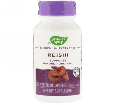 Nature's Way, Reishi, 376 mg, 100 Vegetarian Capsules