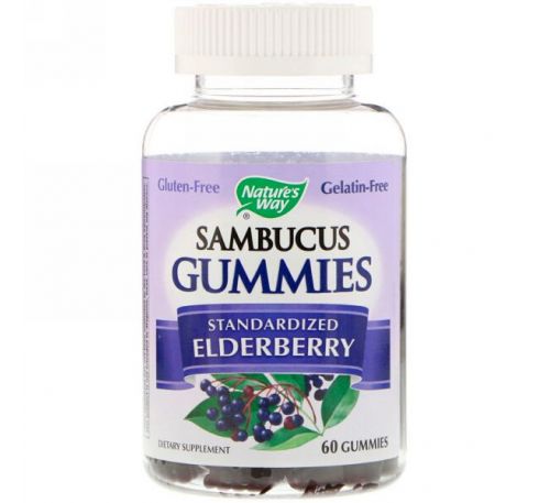 Nature's Way, Sambucus, Standardized Elderberry, 60 Gummies