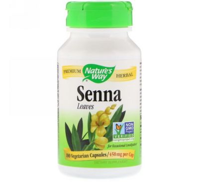 Nature's Way, Senna Leaves, 450 mg, 100 Vegetarian Capsules