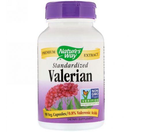 Nature's Way, Valerian, Standardized, 90 Veg. Capsules