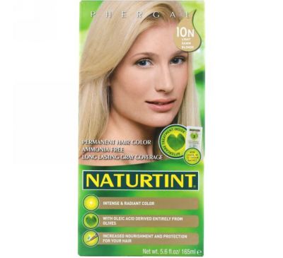 Naturtint, Permanent Hair Color, 10N Light Dawn Blonde, 5.6 fl oz (165 ml)