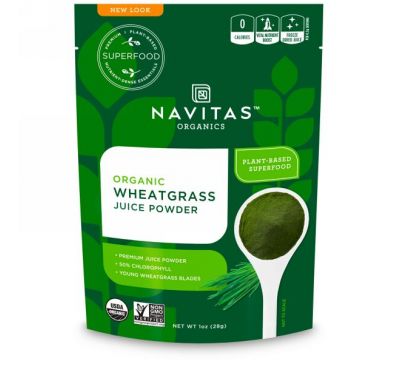 Navitas Organics, Organic, ростки пшеницы, сублимированный порошок травы пшеницы, 1 унция (28 г)