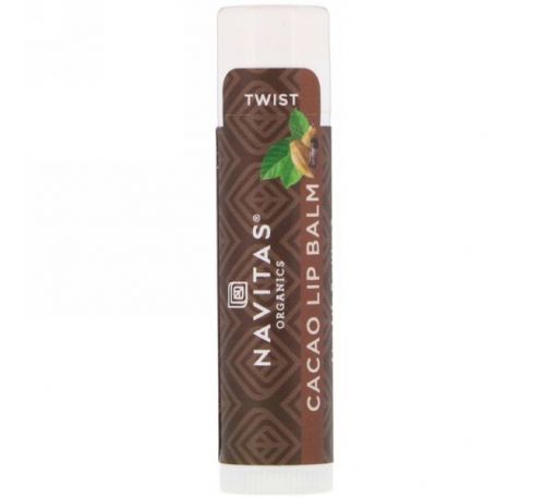 Navitas Organics, Органический бальзам для губ с какао, 0,15 унции (4,25 г)
